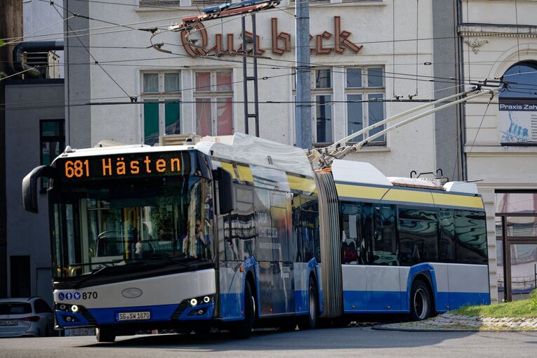 Oberleitungsbus in Solingen