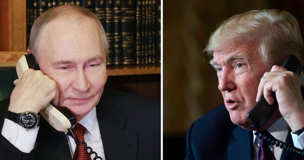 Donald Trump und Wladimir Putin telefonieren.