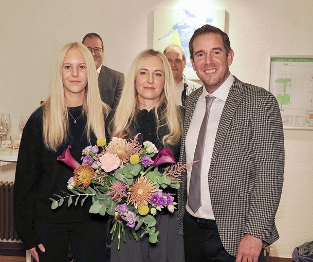 Boris Seitz mit Ehefrau Corinna und Tochter Rubi.