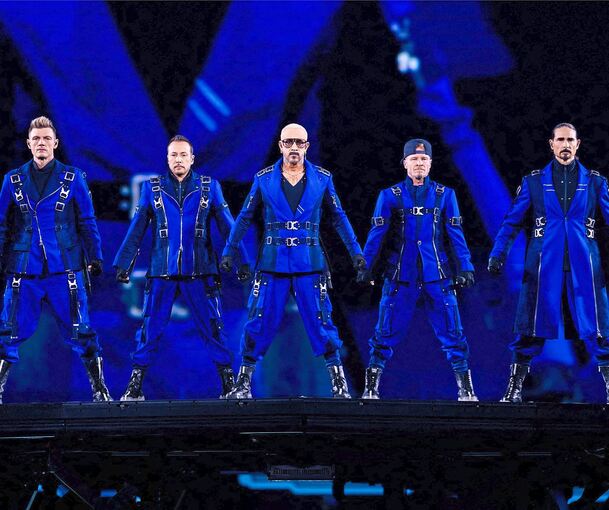 Die Backstreet Boys auf der Düsseldorfer Bühne. Die Backstreet Boys auf der Düsseldorfer Bühne.