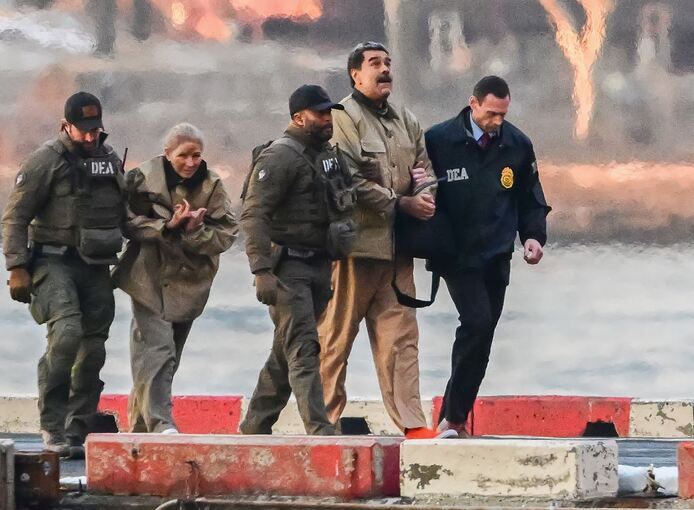 Nicolás Maduro und seine Frau wurden gefangen genommen Nicolás Maduro und seine Frau wurden gefangen genommen