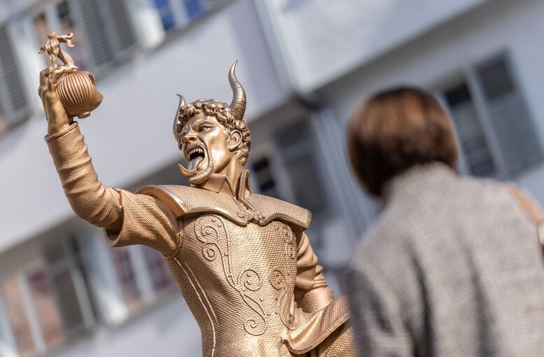 Teufelsstatue in Esslingen Teufelsstatue in Esslingen
