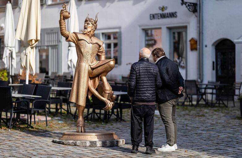 Teufelsstatue in Esslingen Teufelsstatue in Esslingen