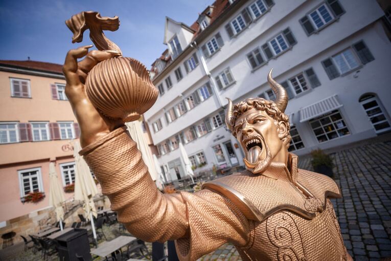 Teufelsstatue in Esslingen Teufelsstatue in Esslingen