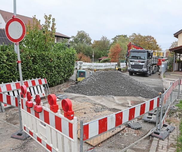 Bauarbeiten in der Bachstraße.
