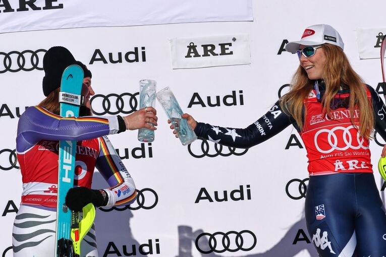 Emma Aicher und Mikaela Shiffrin