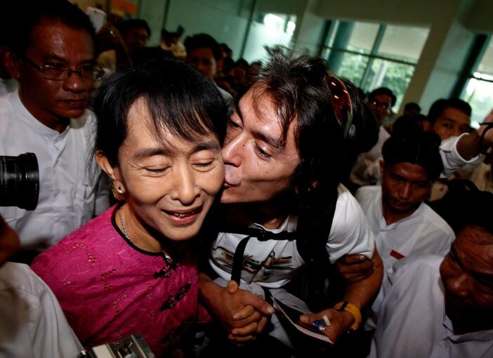 Aung San Suu Kyi und Kim Aris