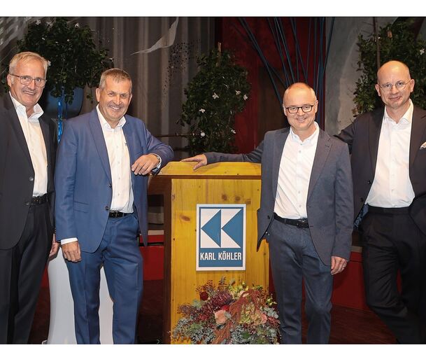 Drei bleiben in der Geschäftsführung, einer geht (von links): Horst Köhler, Karl Köhler, Thomas Richter, Tobias Röck.