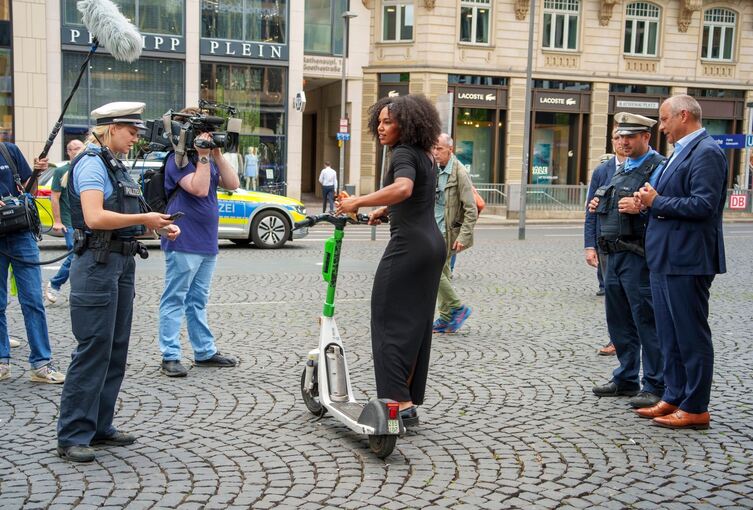 E-Scooter-Kontrolle in der Innenstadt