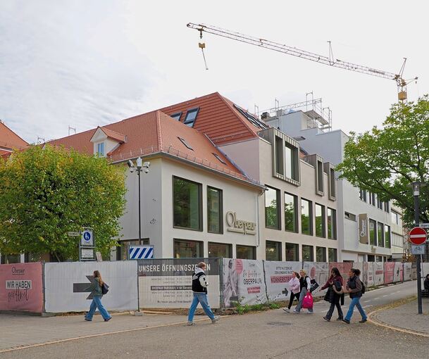 Das Modehaus Oberpaur ist ein wichtiger Anziehungspunkt in der Ludwigsburger Innenstadt. Umbau und Sanierung sollen Ende des Monats beendet sein.