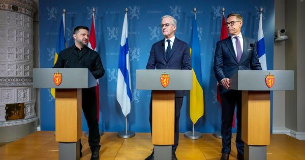 Ukraine-Krieg - Selenskyj trifft Støre und Stubb