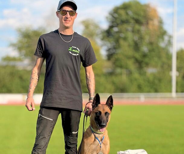 Mario Gubler mit seinem Malinois Chip, der im Hundesport einen kometenhaften Aufstieg hingelegt hat.