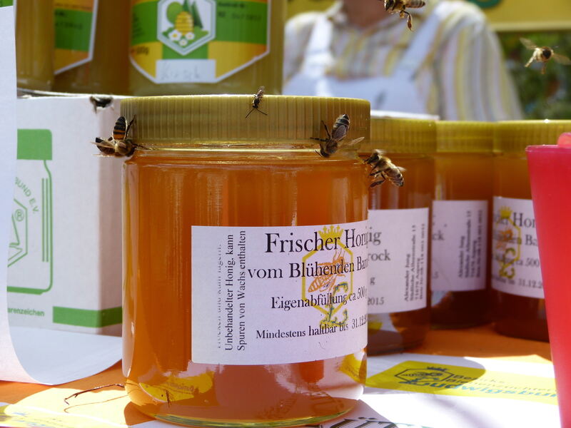 Der lokale Imkerverein verkaufte Honig und lockte damit, eher unfreiwillig, nicht nur Besucher an. Gestochen wurde aber niemand - Ulrich Pasch